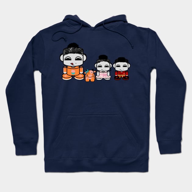 Yum Family: Nom, Jo, Coop & Free O'BABYBOT Toy Robot 2.0 Hoodie by Village Values